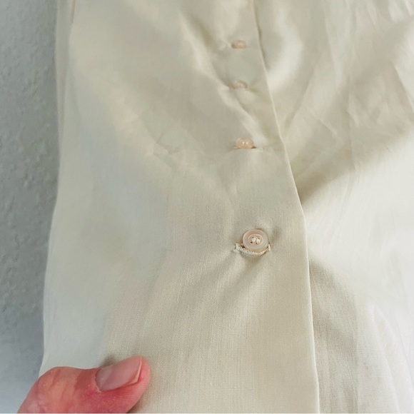 Vintage Cream Ruffle Lace Blouse - Picture 5 of 11